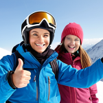 **Image Prompt:** An encouraging snowboarding instructor, smiling, giving a thumbs-up to a nervous beginner student on a gentle, snow-covered slope. Focus on building trust and confidence.