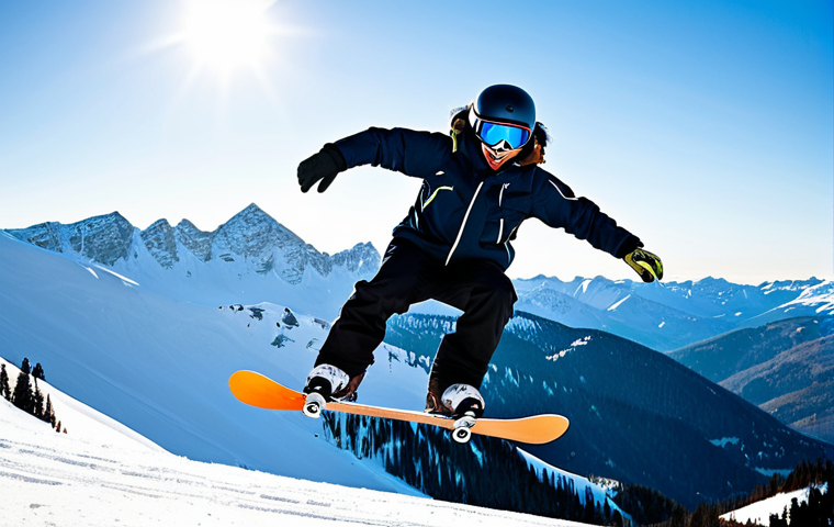 **

"A snowboarder, fully clothed in professional snowboarding gear (jacket, pants, gloves, helmet), executing an Ollie jump on a snowy slope. The background shows snow-covered mountains and a clear blue sky. Safe for work, appropriate content, professional action shot, perfect anatomy, natural proportions, dynamic pose, bright lighting, family-friendly."

**