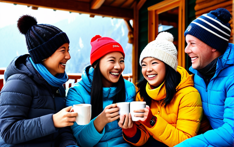 스키와 보드 초보자 트렌드 - A beginner snowboarder, fully clothed in appropriate winter gear (waterproof jacket, snow pants, glo...